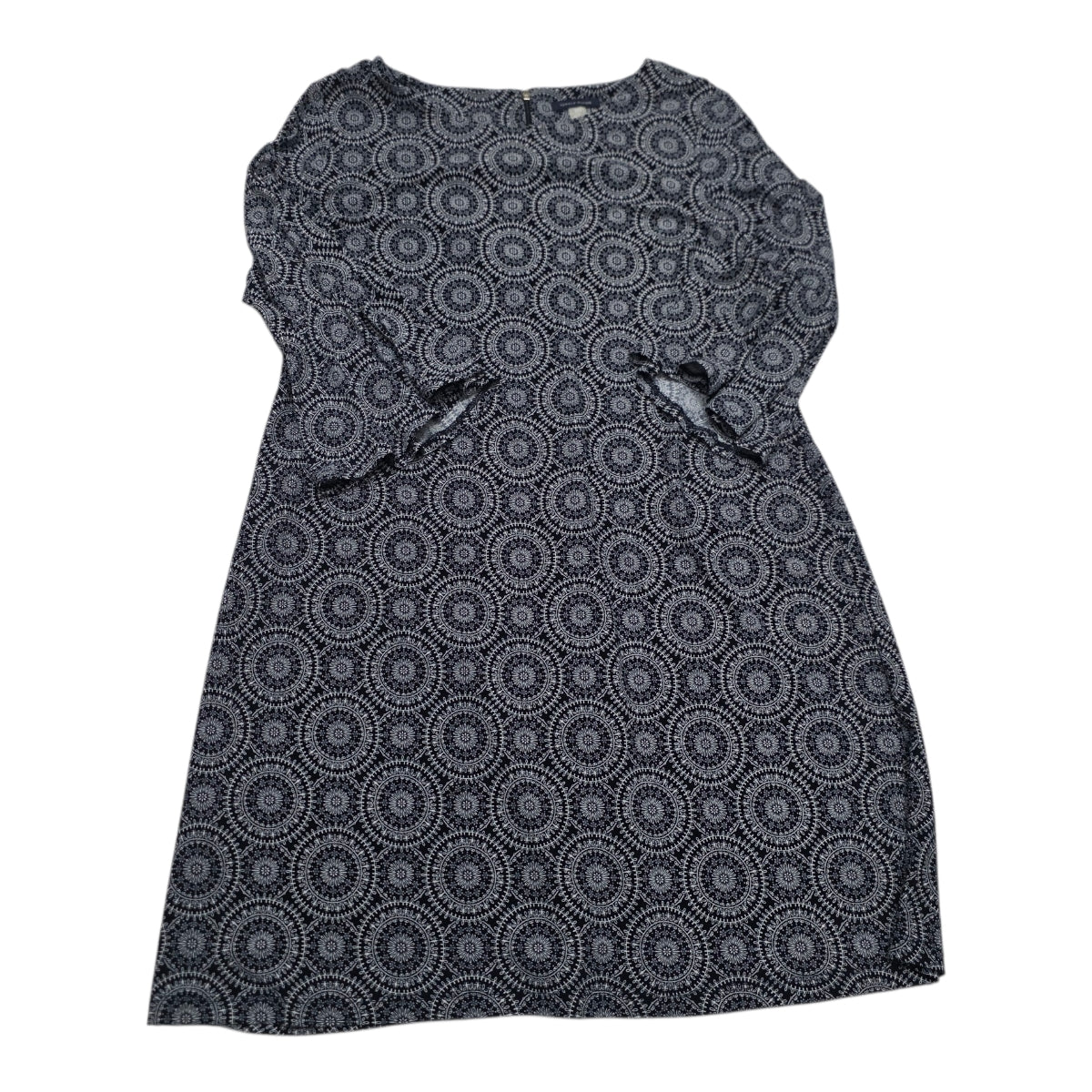 Vestido Tommy Hilfiger Talla 16 Azul Con Figuras Manga Larga