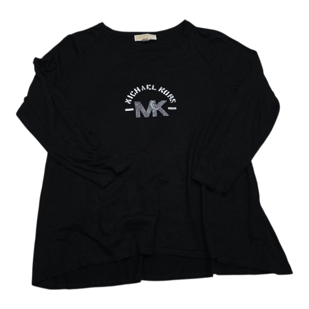 Playera Manga Larga Michael Kors Negra De Mujer Talla 1x