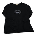 Playera Manga Larga Michael Kors Negra De Mujer Talla 1x