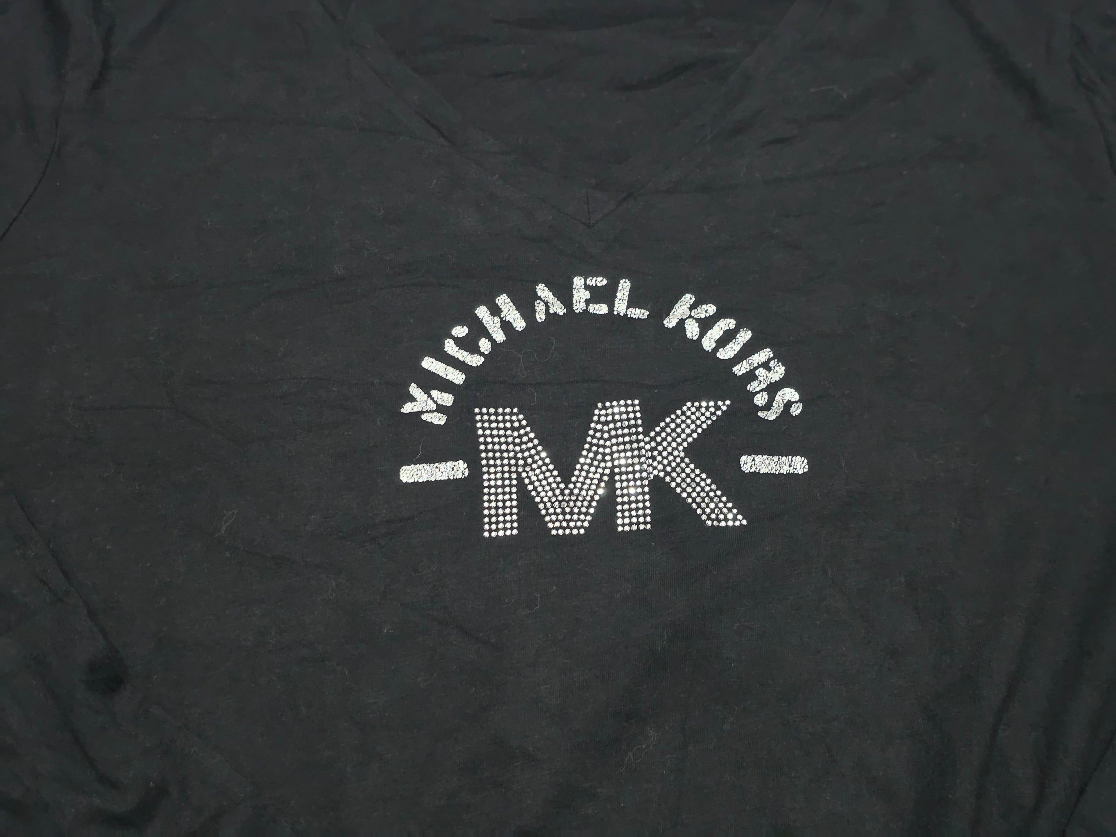 Playera Manga Larga Michael Kors Negra De Mujer Talla 1x
