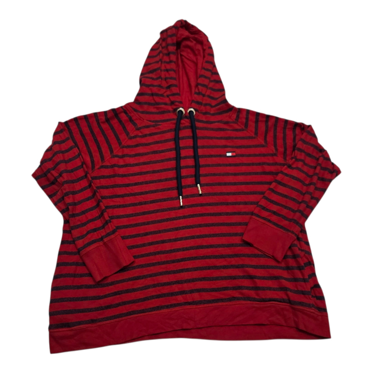 Sudadera Tommy Hilfiger De Mujer Talla 2x Roja Con Rayas