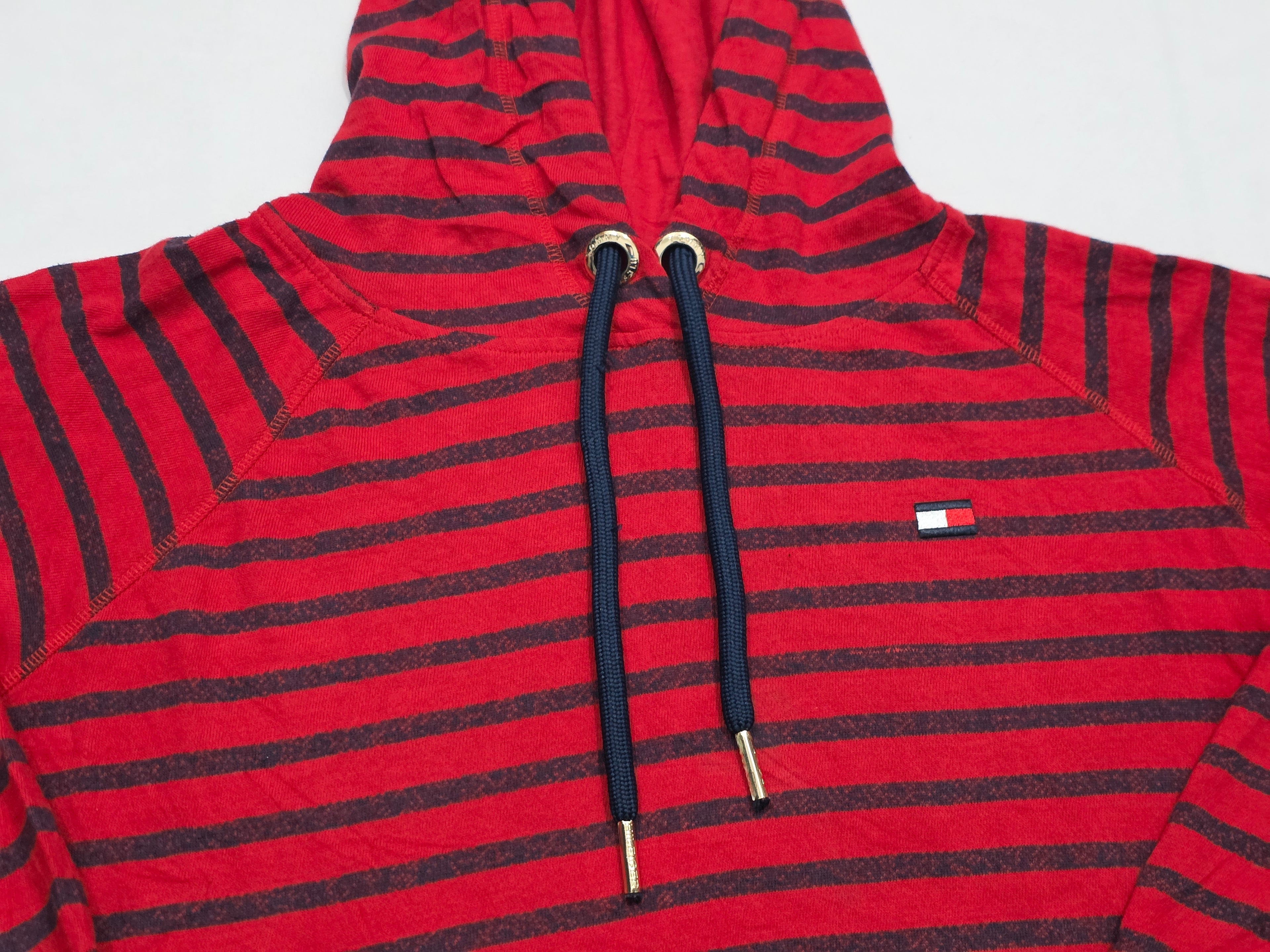 Sudadera Tommy Hilfiger De Mujer Talla 2x Roja Con Rayas