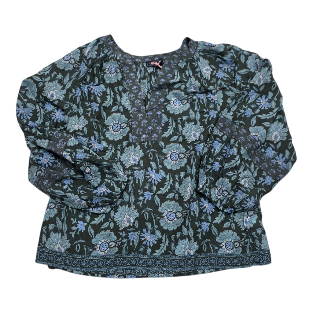 Blusa Vineyard Vines Mujer Verde/azul Floreada Extra Chica