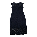 Vestido De Encaje Ralph Lauren De Mujer Talla 2 Azul Marino
