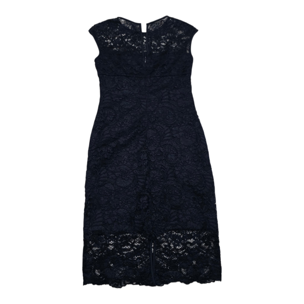 Vestido De Encaje Ralph Lauren De Mujer Talla 2 Azul Marino