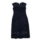 Vestido De Encaje Ralph Lauren De Mujer Talla 2 Azul Marino
