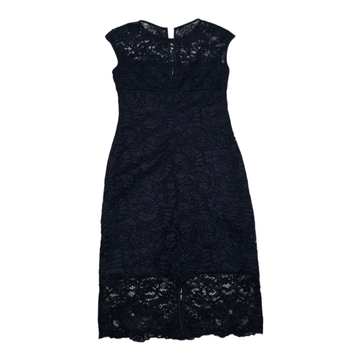 Vestido De Encaje Ralph Lauren De Mujer Talla 2 Azul Marino