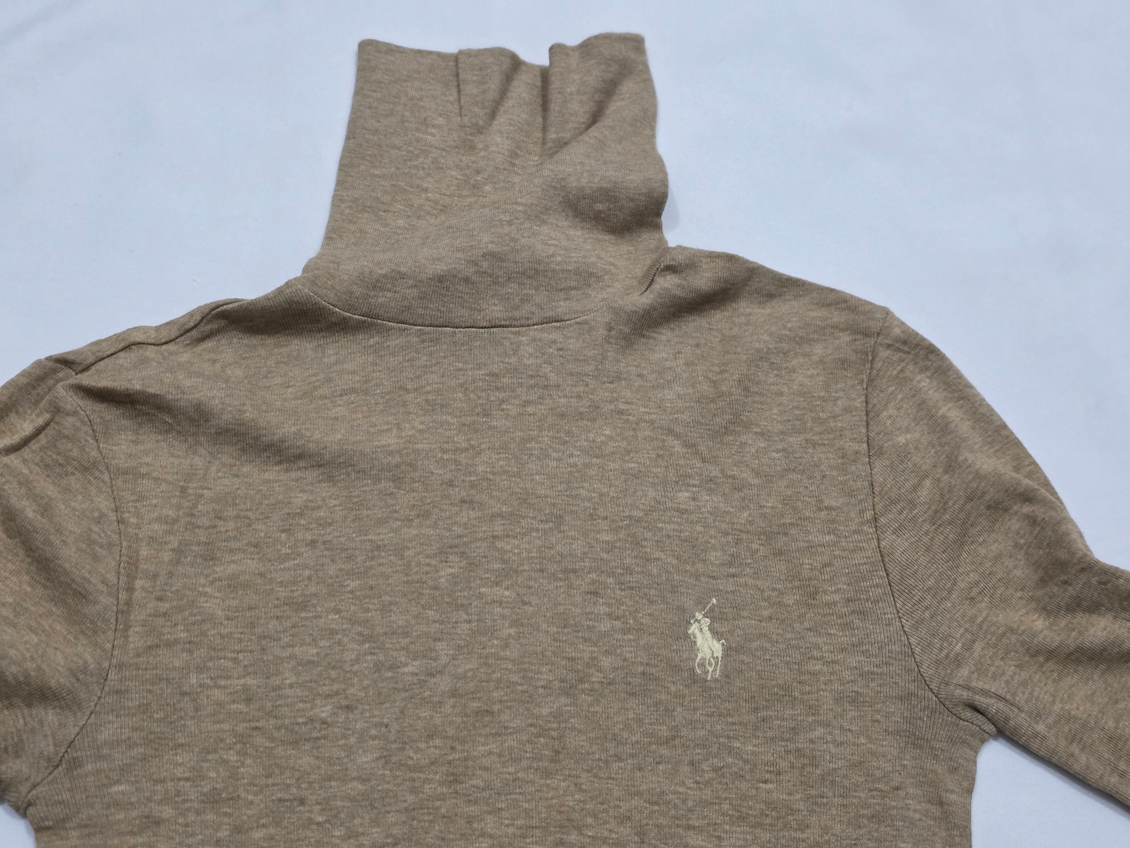 Blusa Turtle Neck Ralph Lauren Mujer Talla Chica Color Cafe