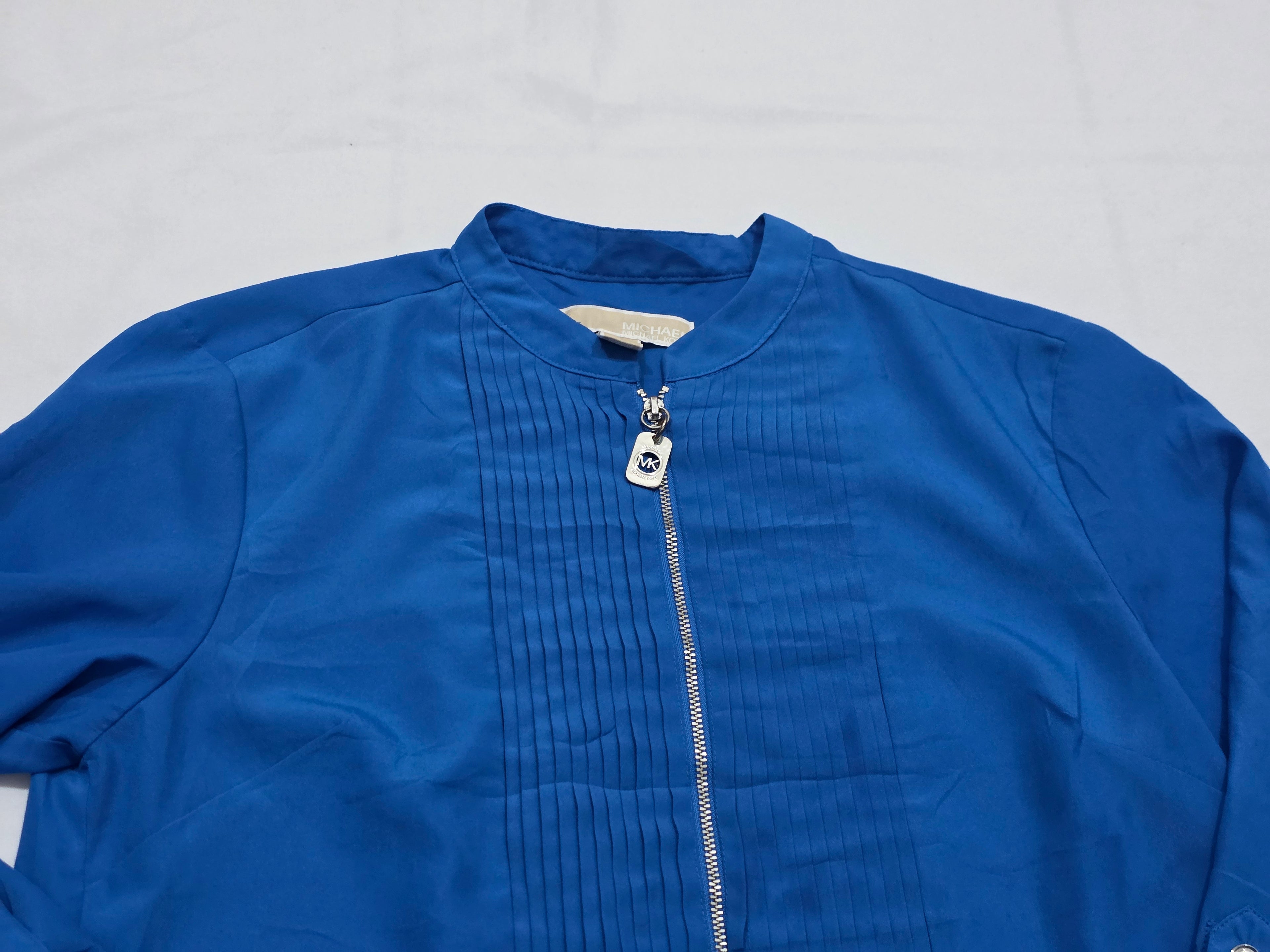 Blusa Michael Kors De Mujer Talla Chica Azul Con Plateado