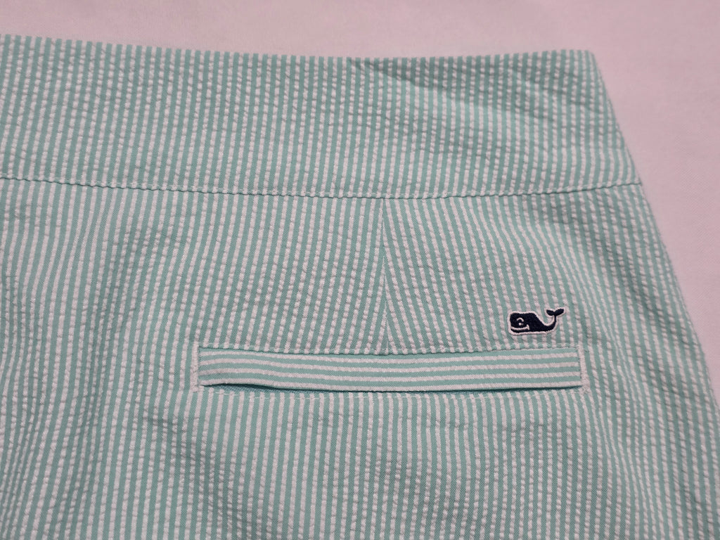 Falda Con Short Vineyard Vines Verde Con Lineas Talla 6