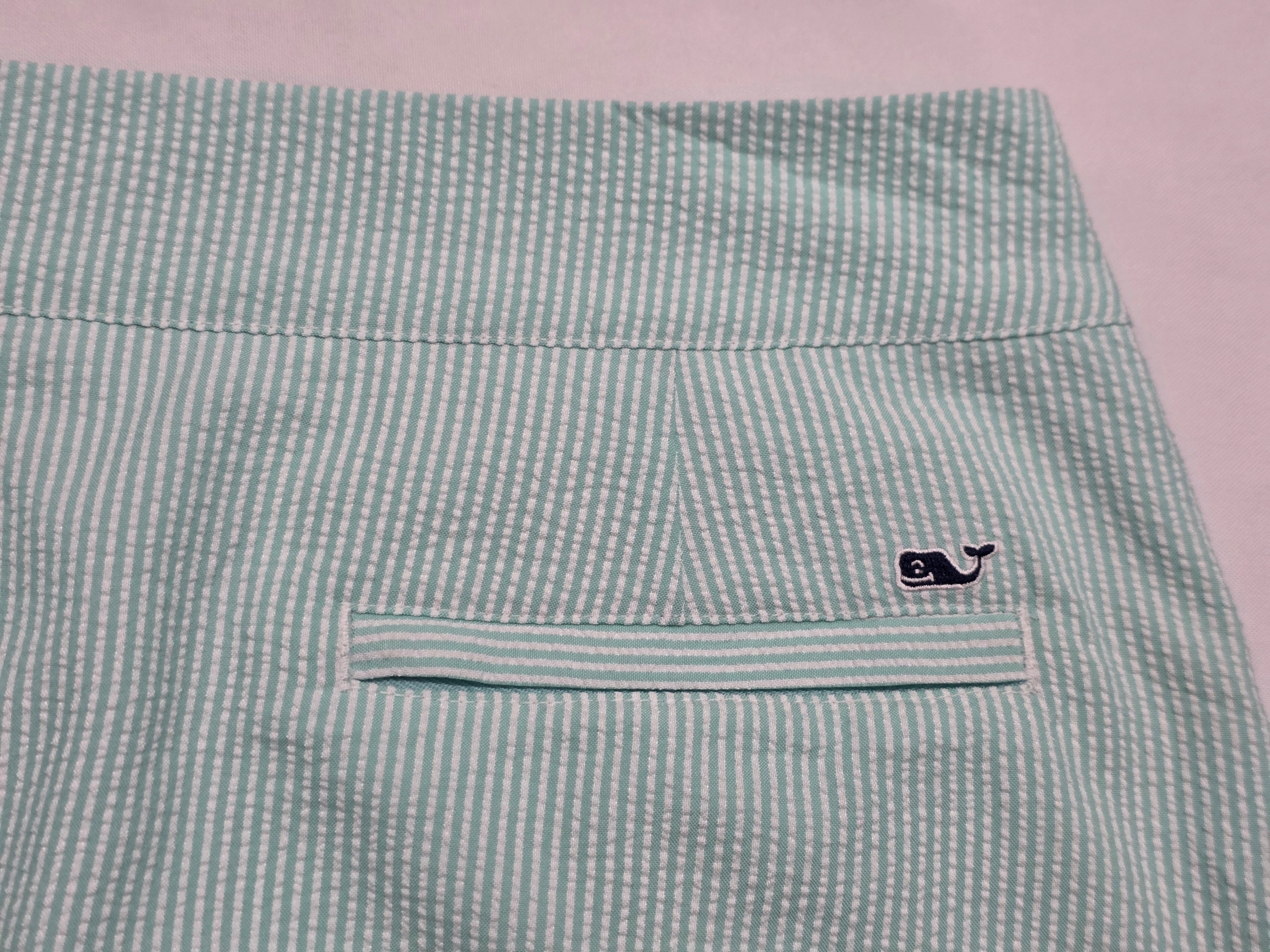 Falda Con Short Vineyard Vines Verde Con Lineas Talla 6