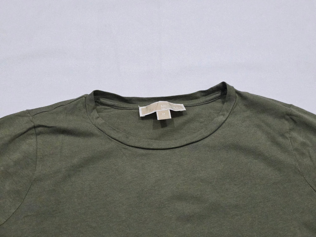 Playera Michael Kors Mujer Verde Opaco Mediana Manga Amplia