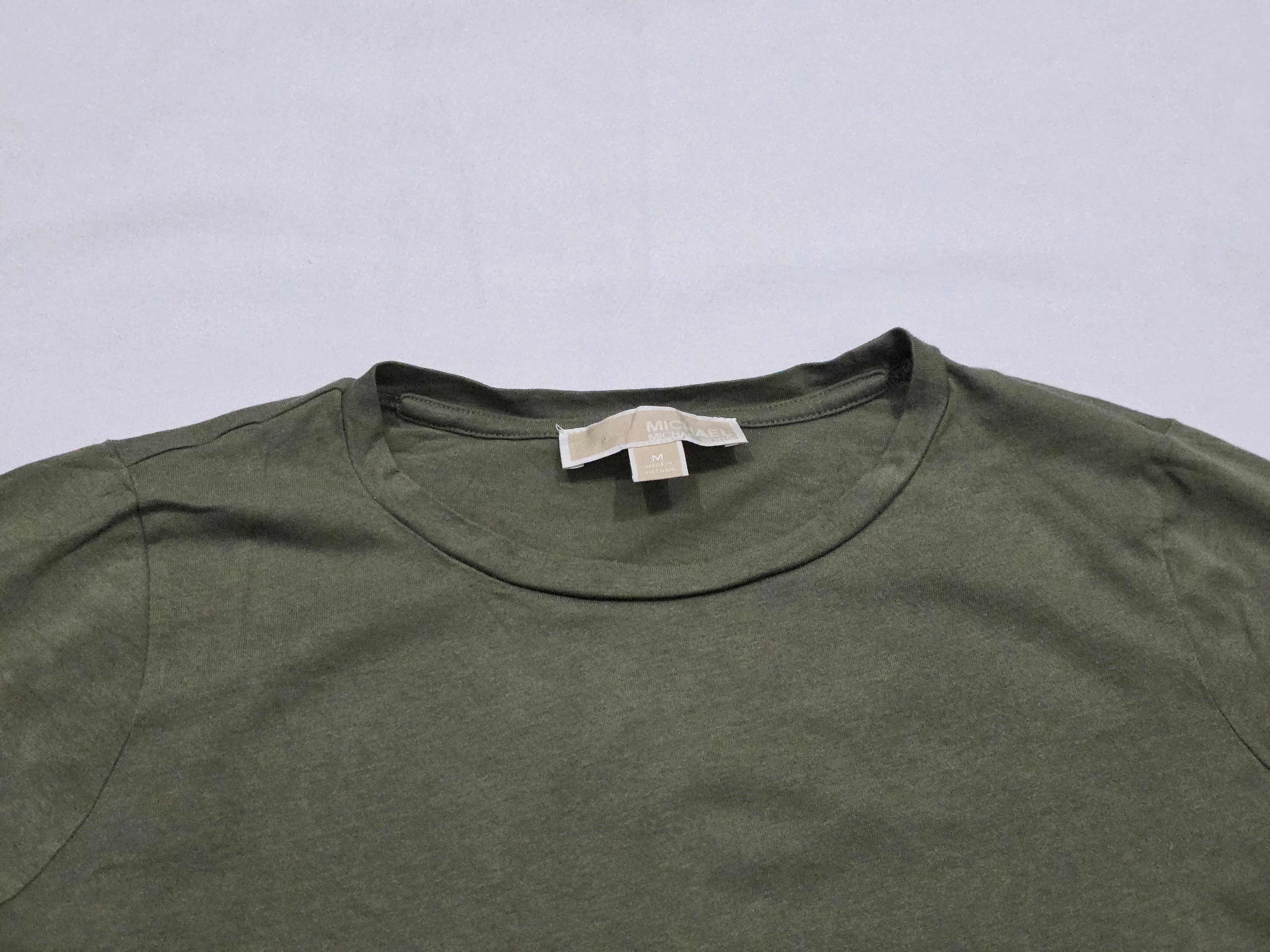 Playera Michael Kors Mujer Verde Opaco Mediana Manga Amplia