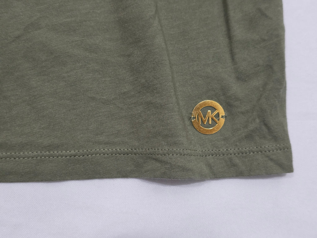 Playera Michael Kors Mujer Verde Opaco Mediana Manga Amplia