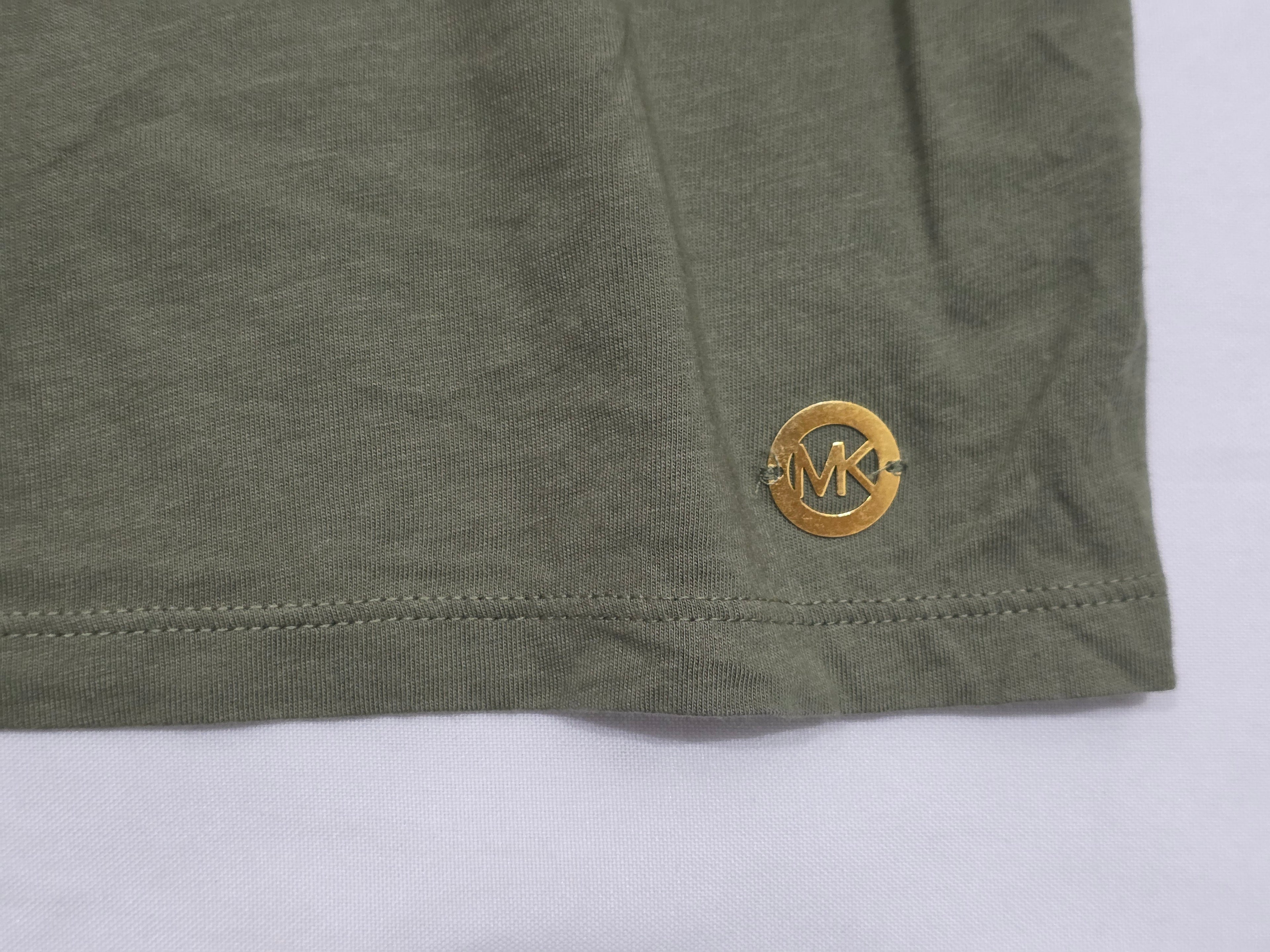 Playera Michael Kors Mujer Verde Opaco Mediana Manga Amplia