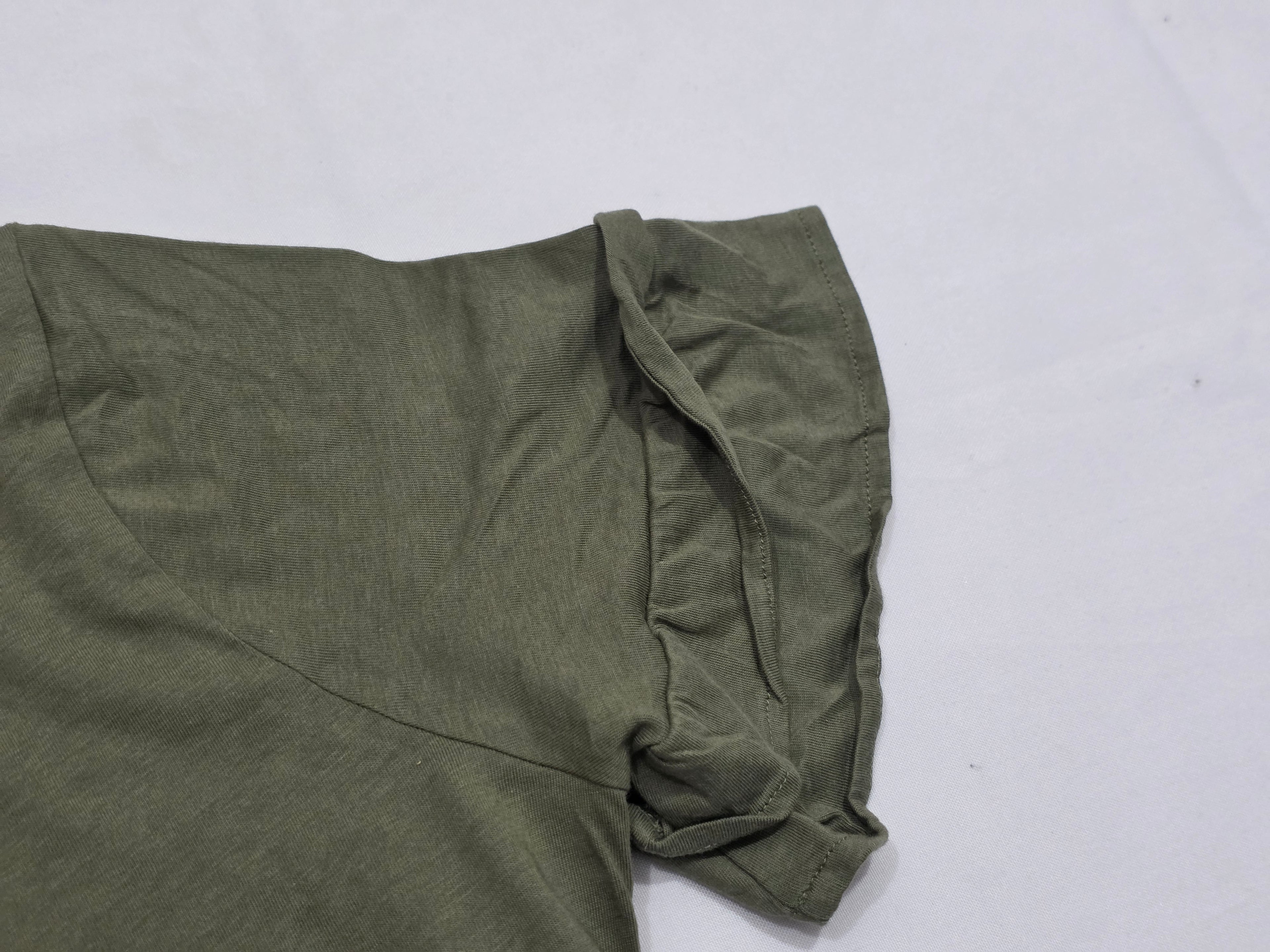 Playera Michael Kors Mujer Verde Opaco Mediana Manga Amplia