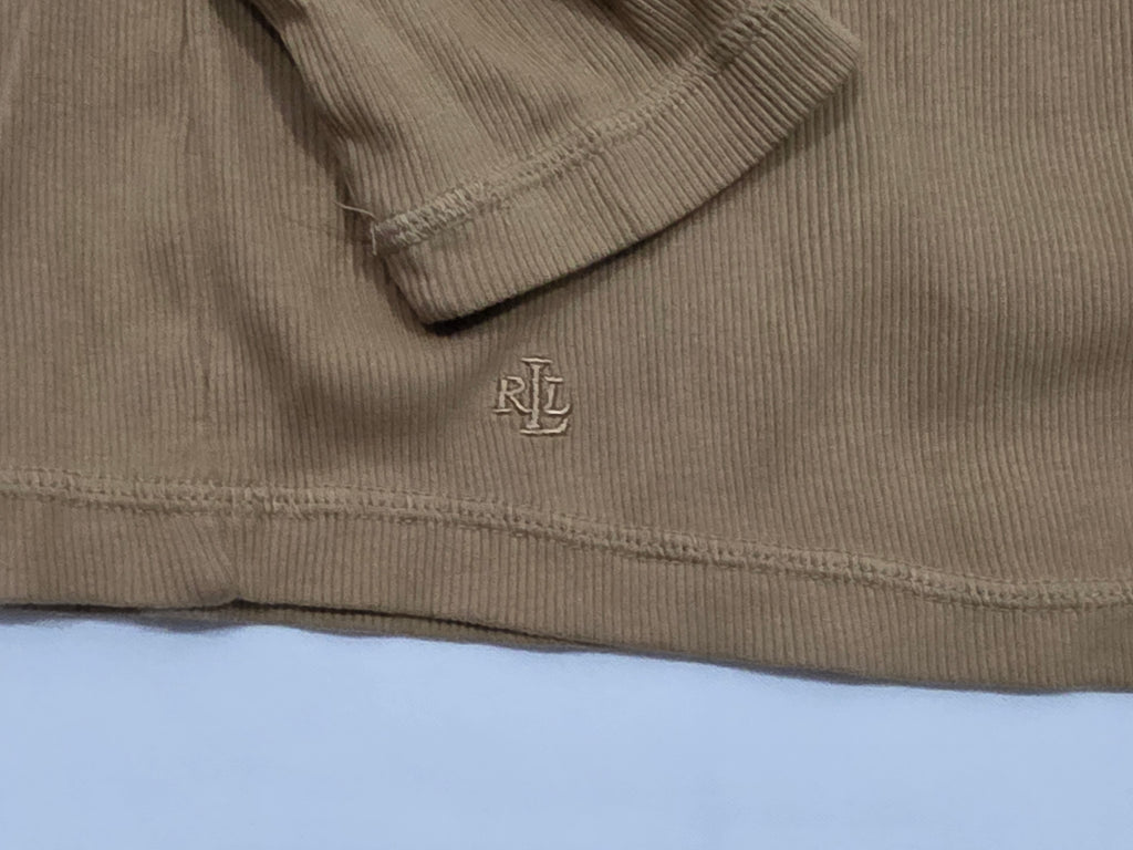 Blusa Ralph Lauren Lauren Jeans Acanalada Camel Talla M