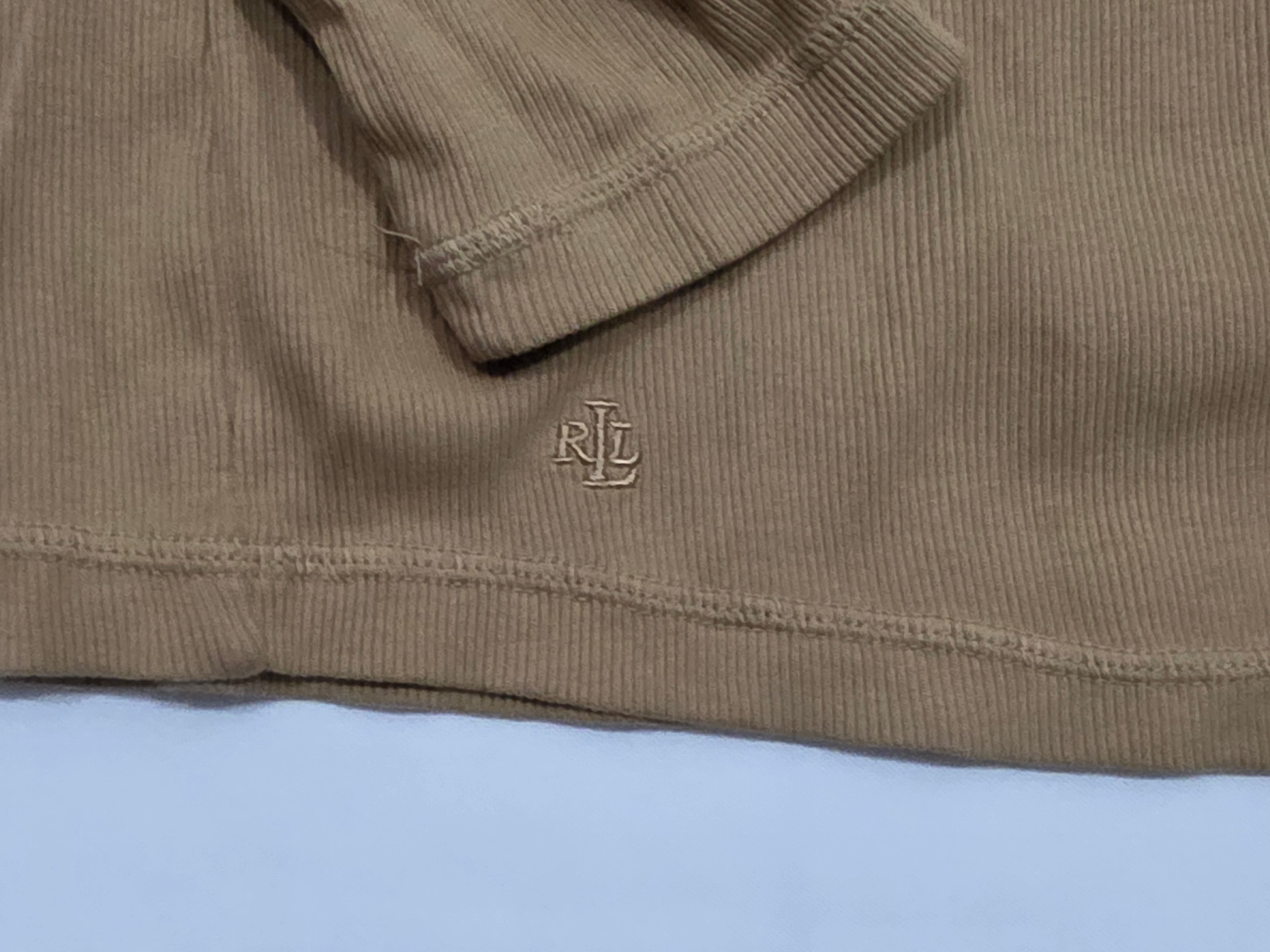 Blusa Ralph Lauren Lauren Jeans Acanalada Camel Talla M