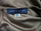 Vestido Tommy Hilfiger Café Tipo Gamuza Manga 3/4 Talla 8