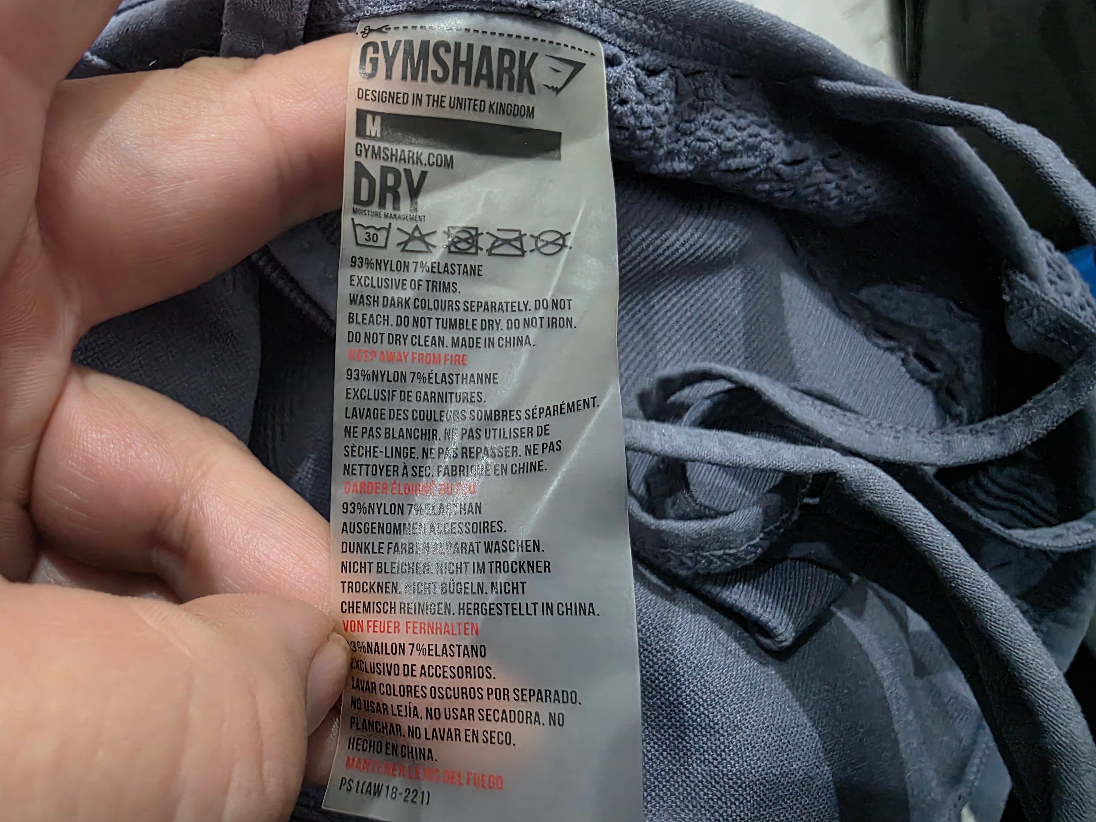 Top Gymshark De Mujer Azul Grisaceo Mediano