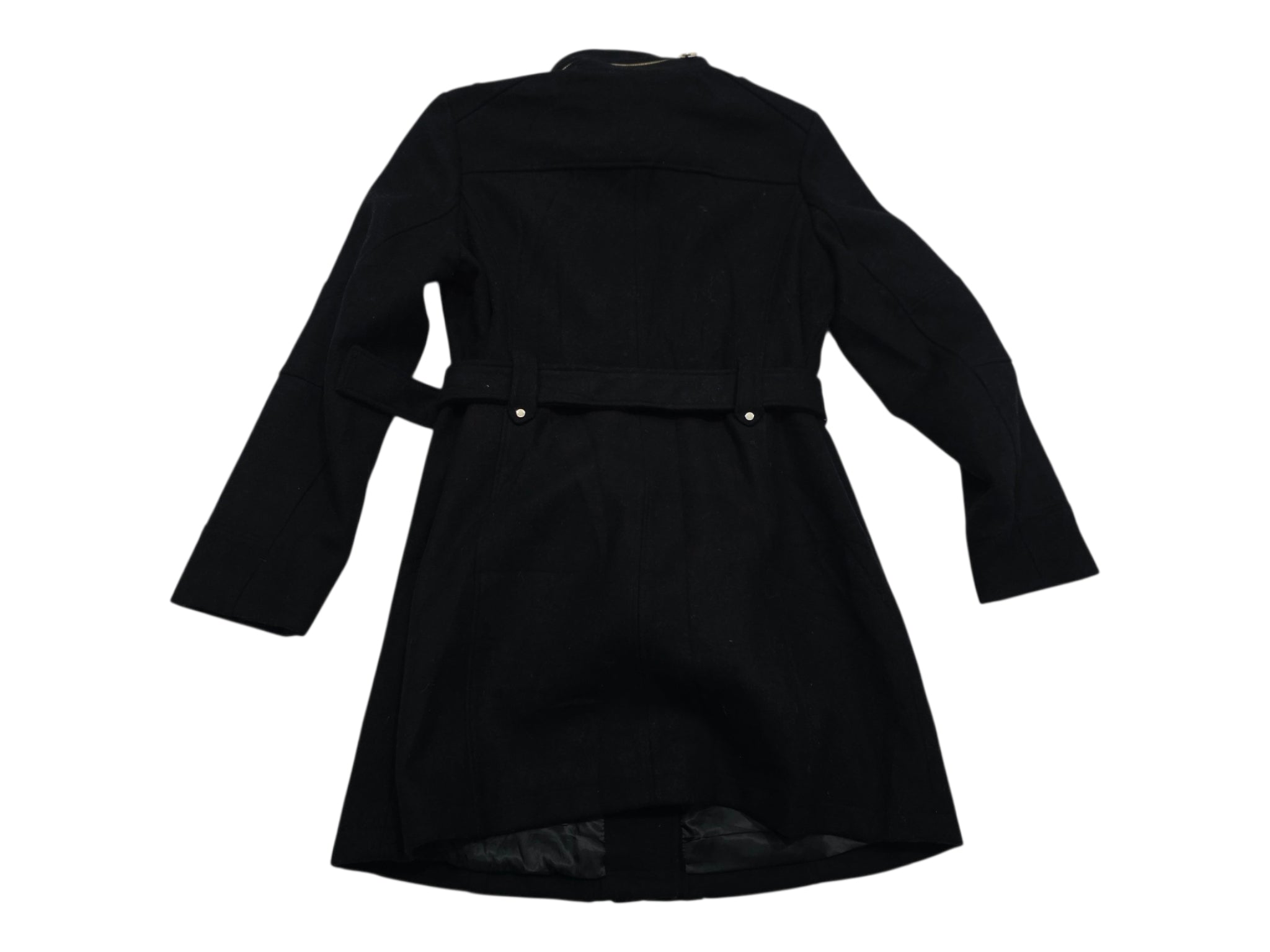 Abrigo Con Cinturon Michael Kors Color Negro Grande De Mujer