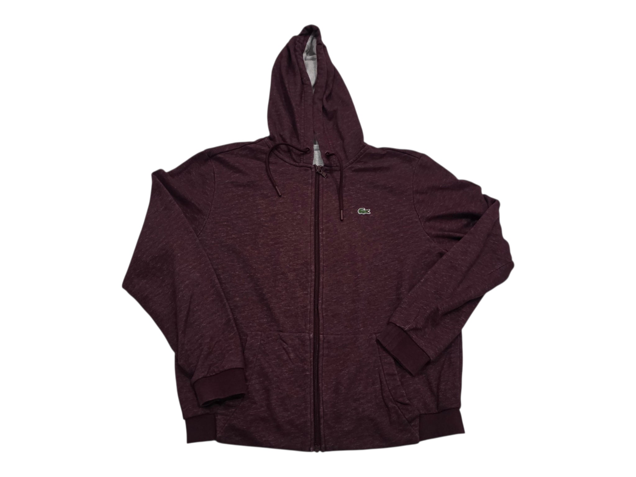 Sudadera Lacoste De Cierte Color Vino De Mujer Talla 40