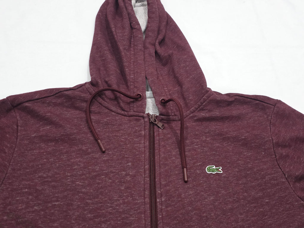 Sudadera Lacoste De Cierte Color Vino De Mujer Talla 40