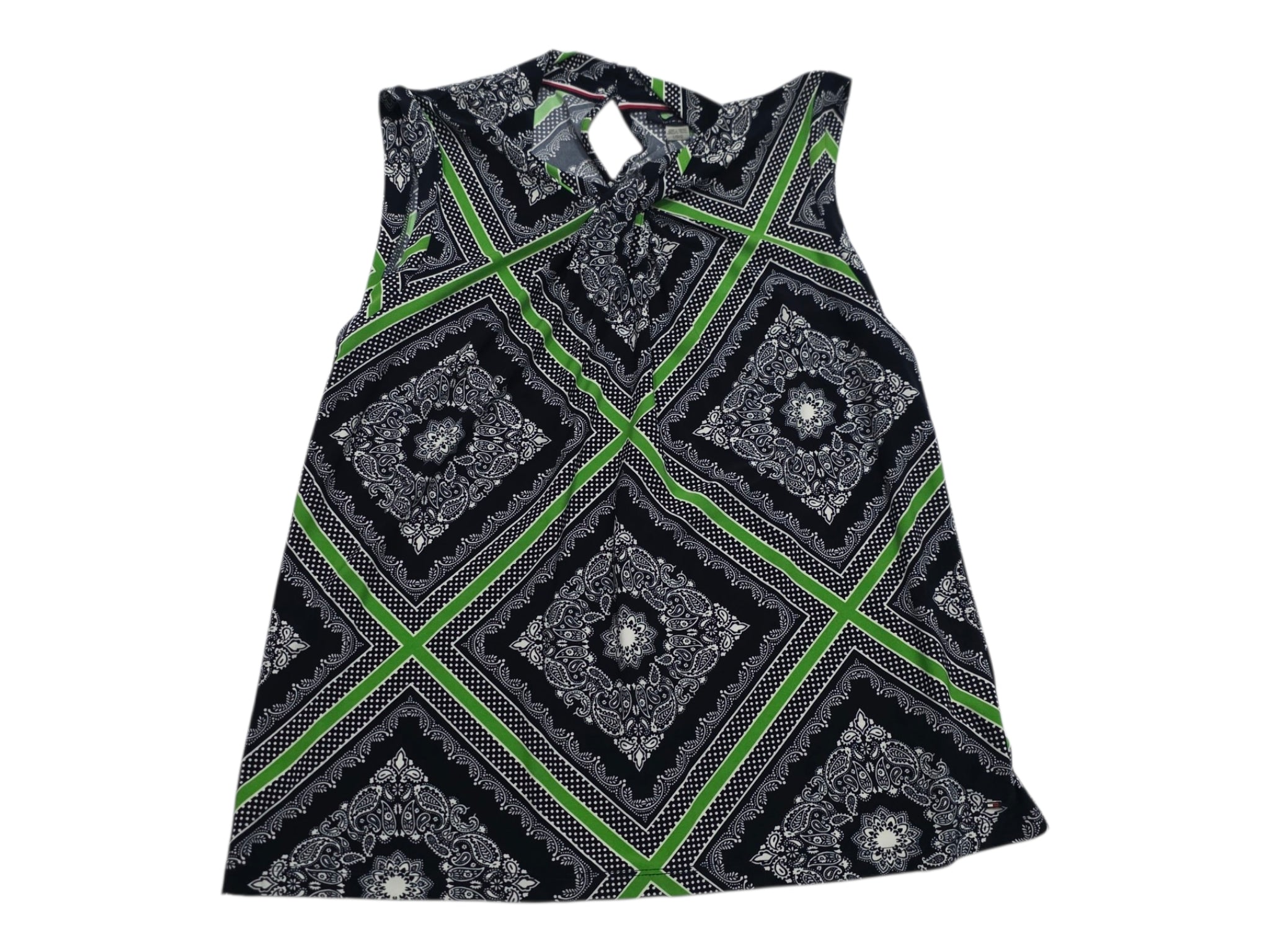 Blusa Tommy Hilfiger Sin Mangas Mujer Grande Azul/verde