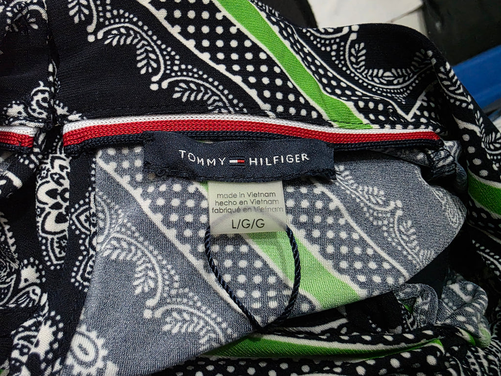 Blusa Tommy Hilfiger Sin Mangas Mujer Grande Azul/verde