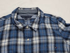 Camisa Tommy Hilfiger De Mujer Talla Grande Azul A Cuadros