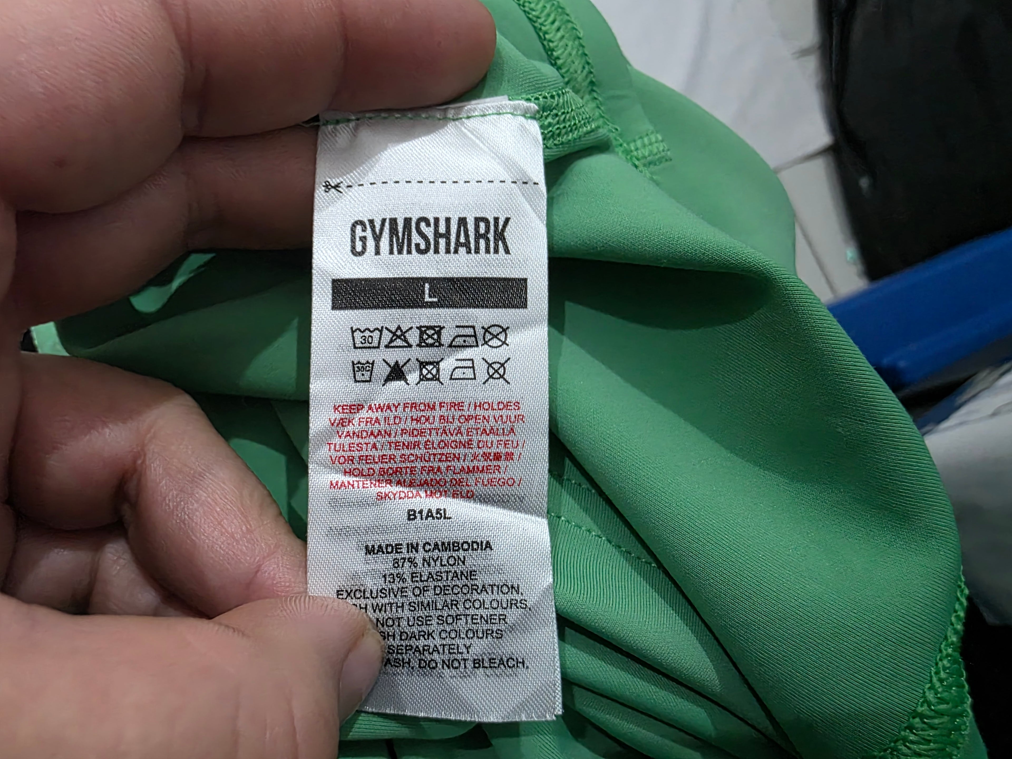 Playera Gymshark Color Verde De Mujer De Tirantes Grande