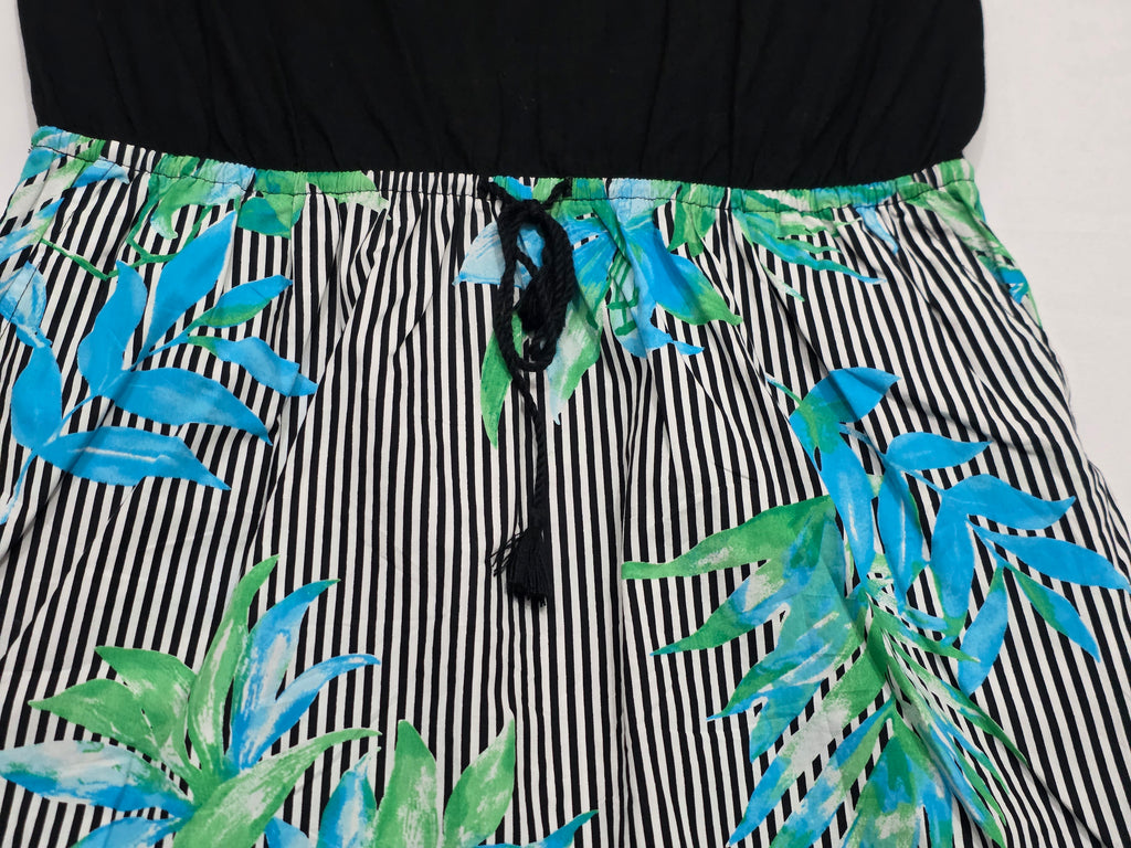 Vestido Casual Ralph Lauren Mujer Grande Negro Manga Corta