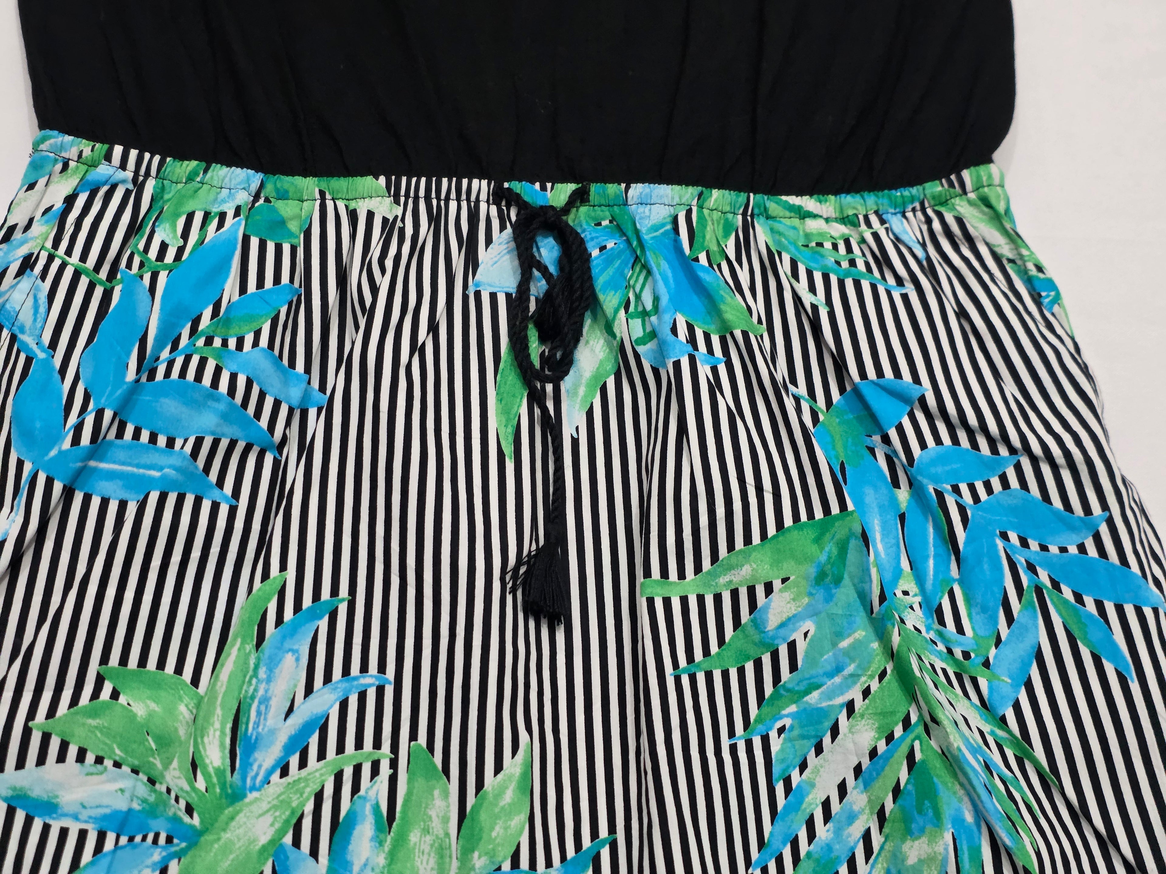 Vestido Casual Ralph Lauren Mujer Grande Negro Manga Corta