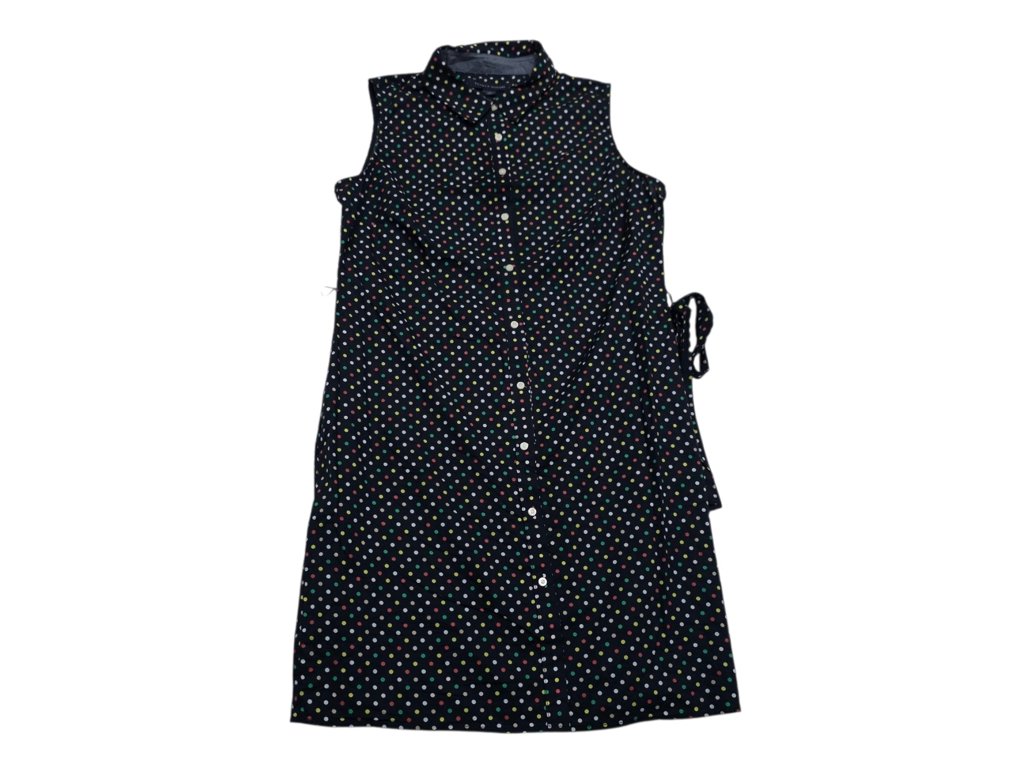Vestido Camisero Tommy Hilfiger Mujer 12 Sin Manga Lunares