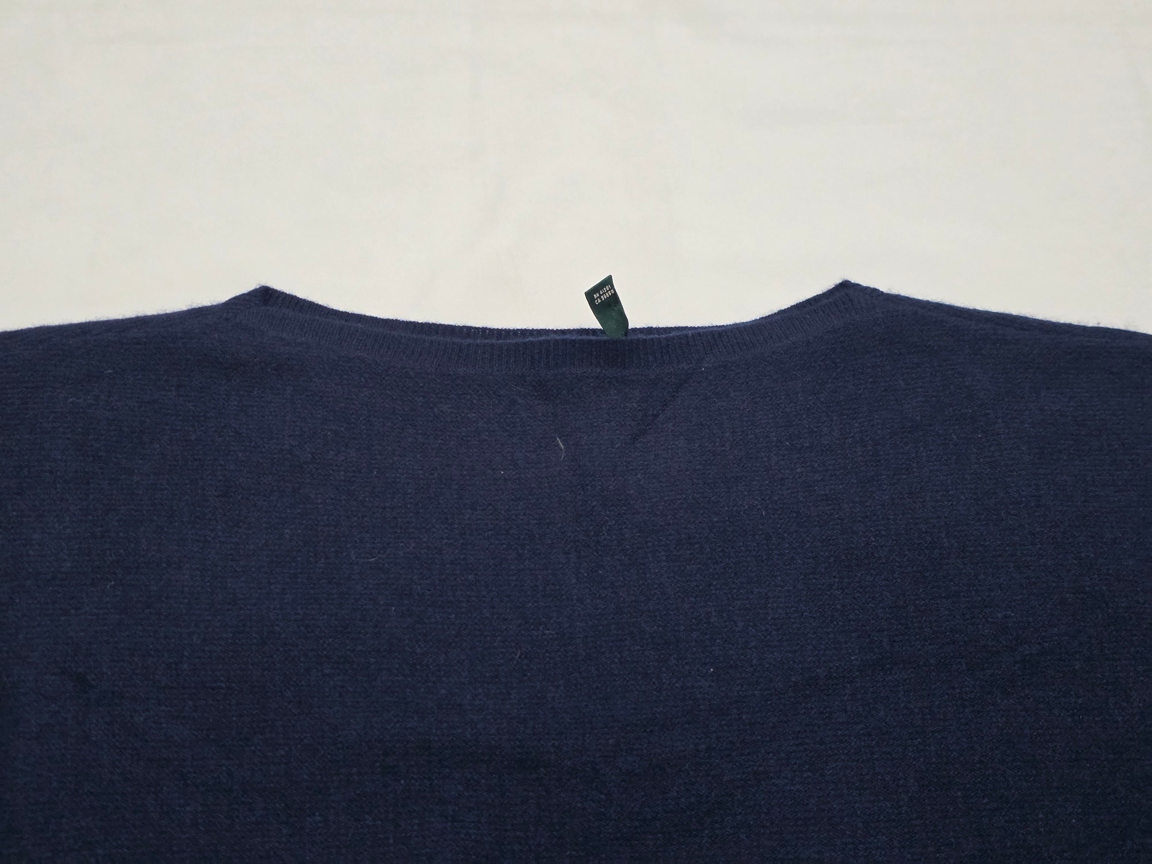 Poncho De Cashmere Ralph Lauren De Mujer L/xl Azul Marino