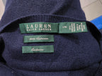Poncho De Cashmere Ralph Lauren De Mujer L/xl Azul Marino