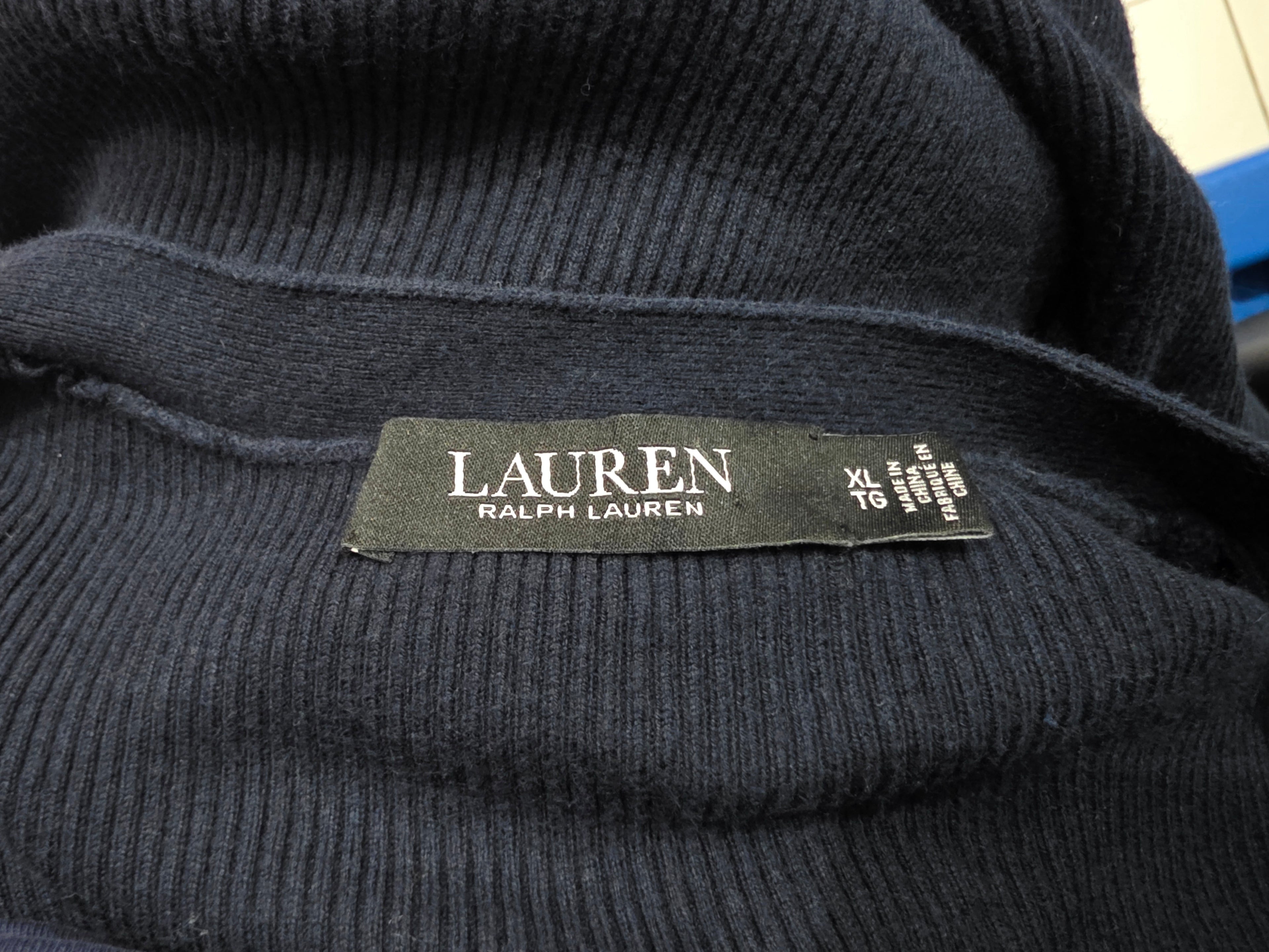 Cardigan Ralph Lauren Black Azul Marino Extra Grande