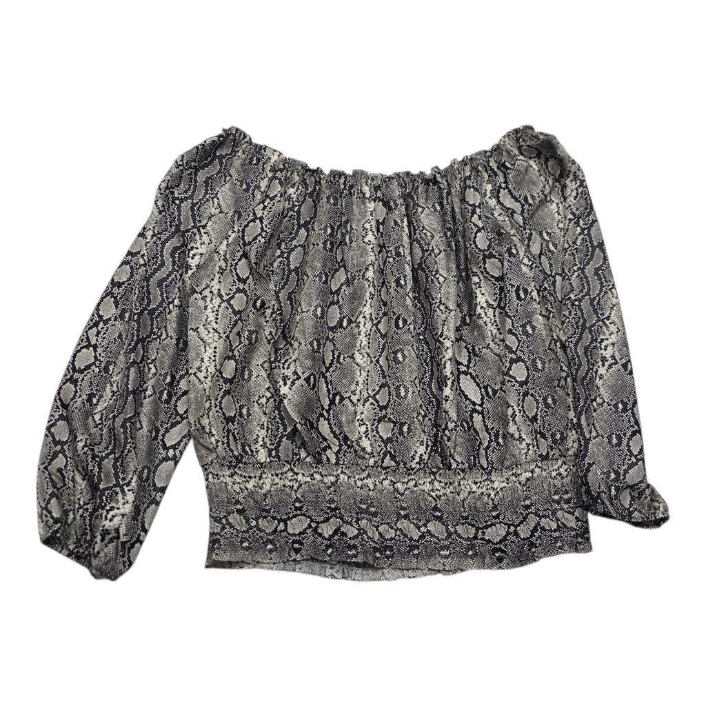 Blusa Michael Kors Animal Print Mujer Color Gris Talla 1x