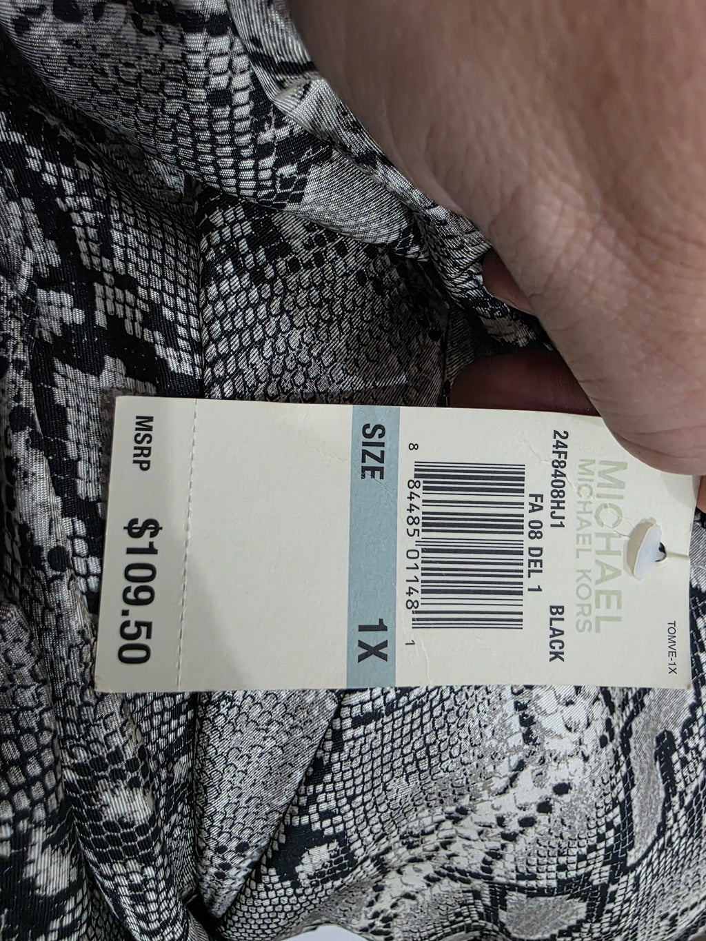 Blusa Michael Kors Animal Print Mujer Color Gris Talla 1x