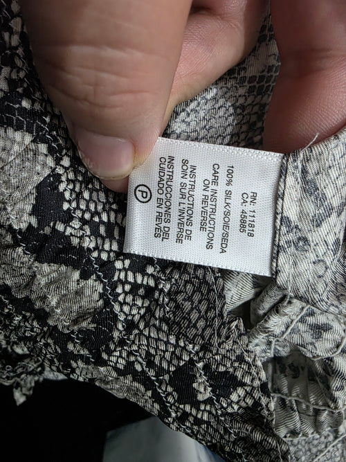 Blusa Michael Kors Animal Print Mujer Color Gris Talla 1x