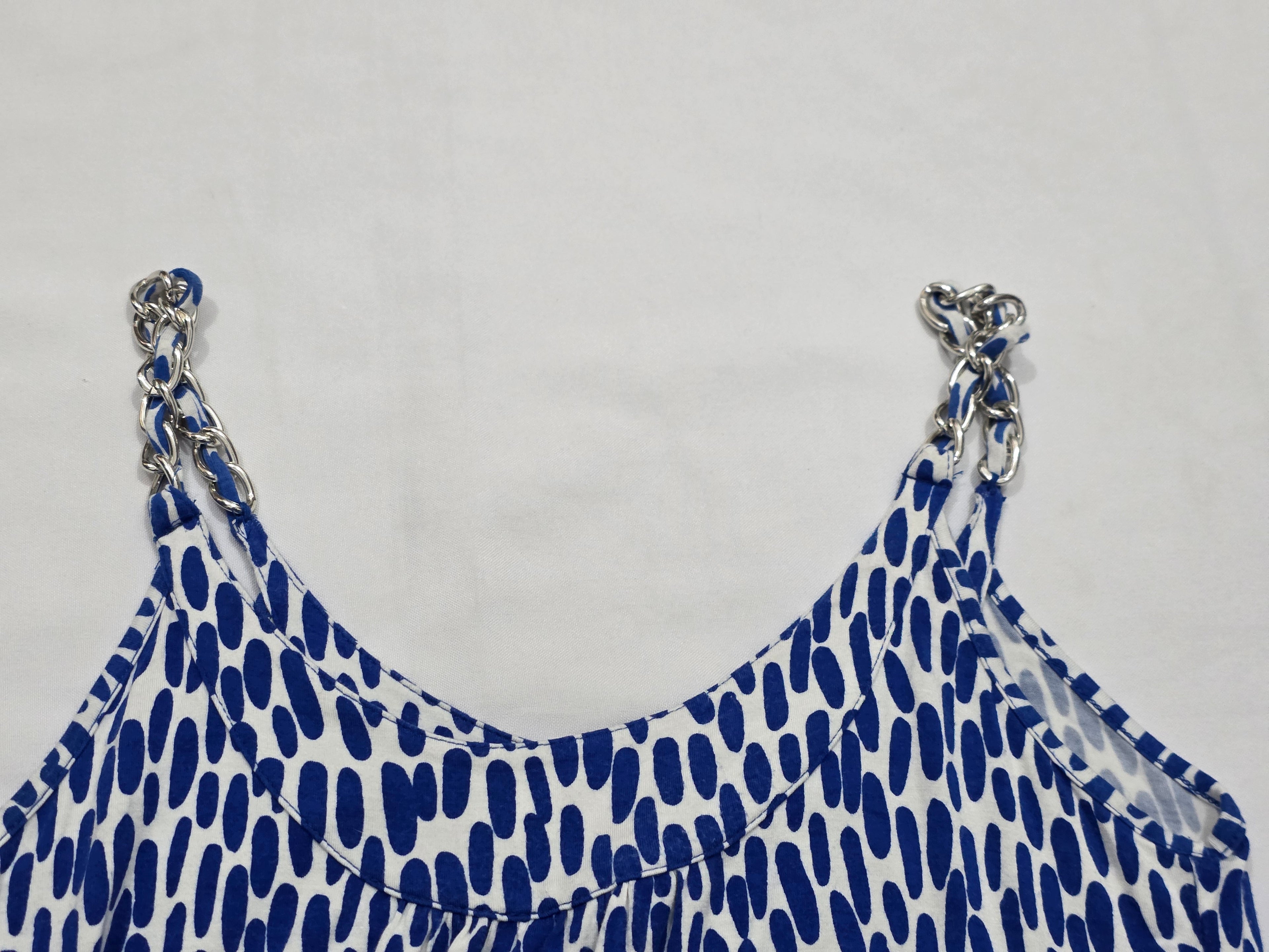 Blusa Michael Kors De Tirantes Azul/blanco Petite De Mujer