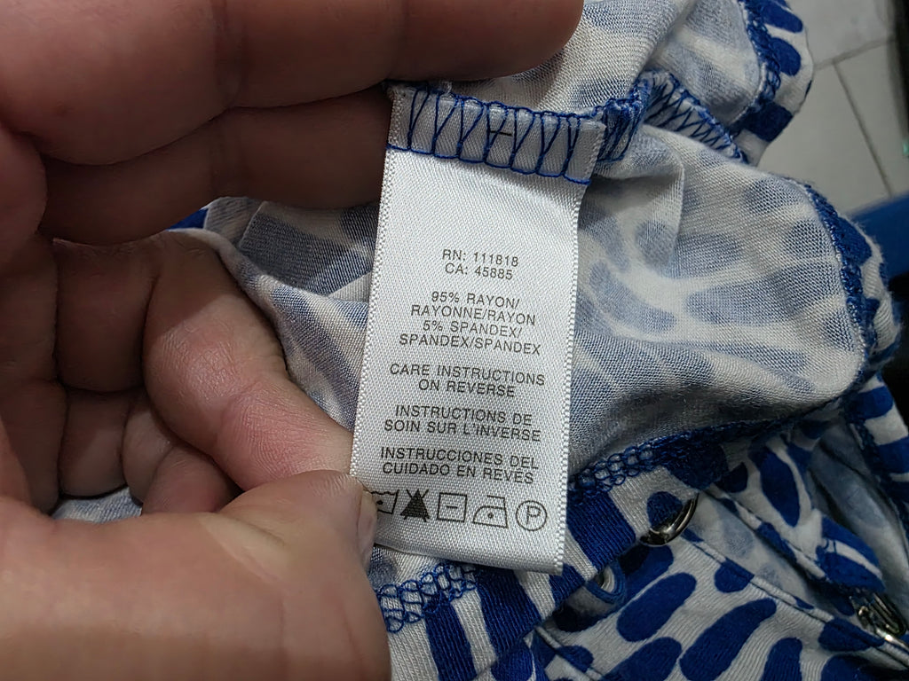 Blusa Michael Kors De Tirantes Azul/blanco Petite De Mujer