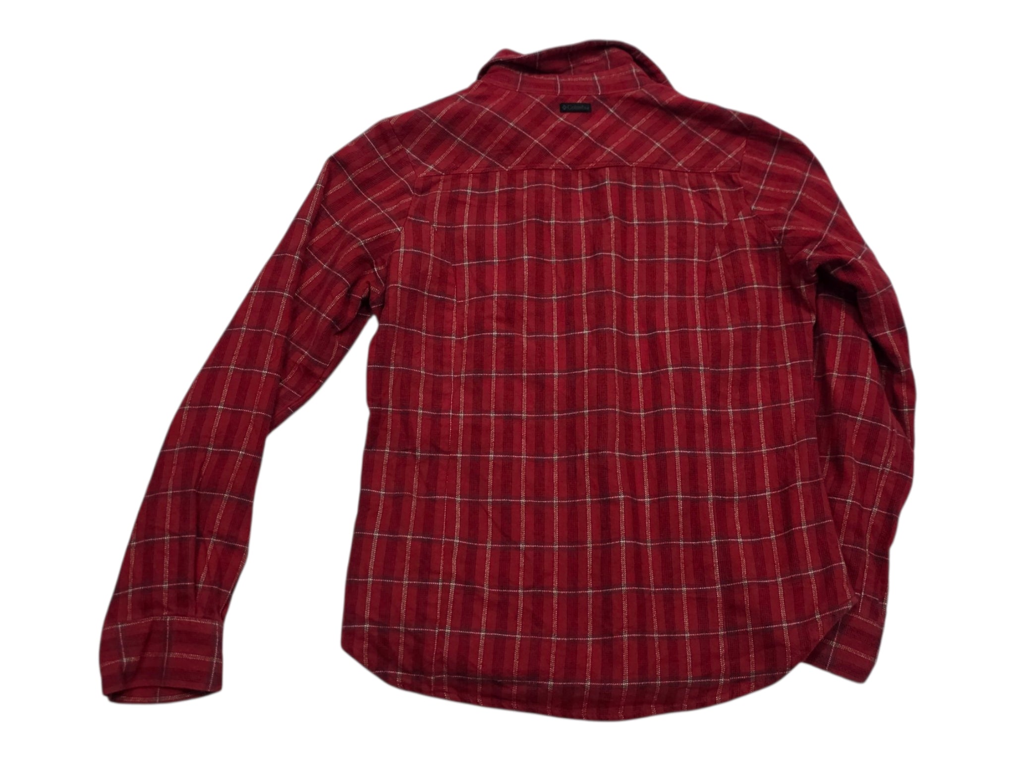 Camisa Columbia De Mujer Talla Extra Chica Roja A Cuadros