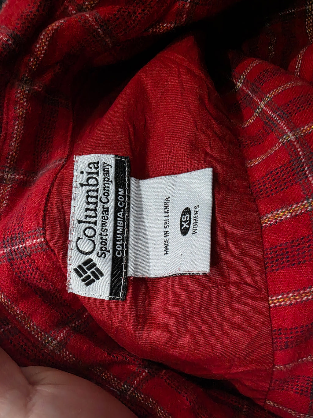 Camisa Columbia De Mujer Talla Extra Chica Roja A Cuadros