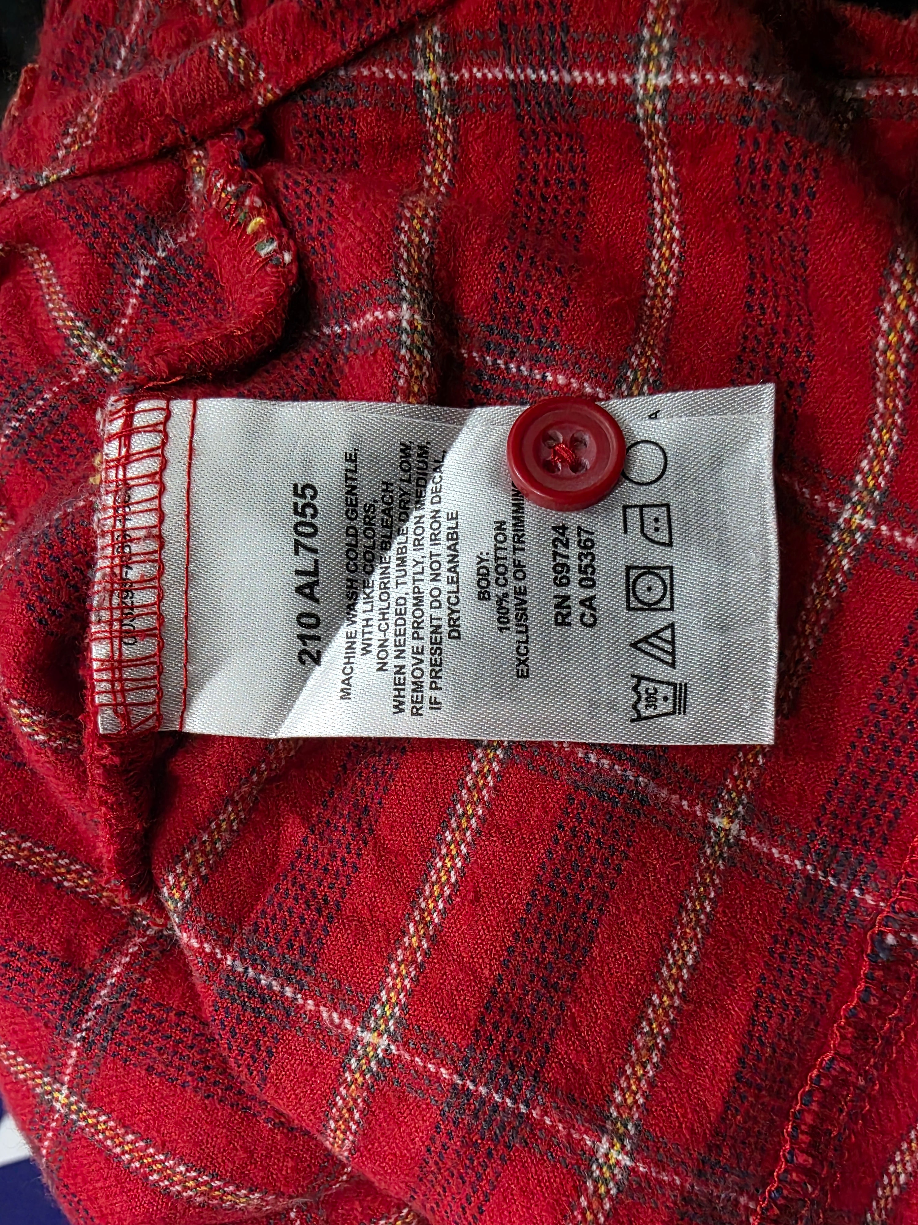 Camisa Columbia De Mujer Talla Extra Chica Roja A Cuadros