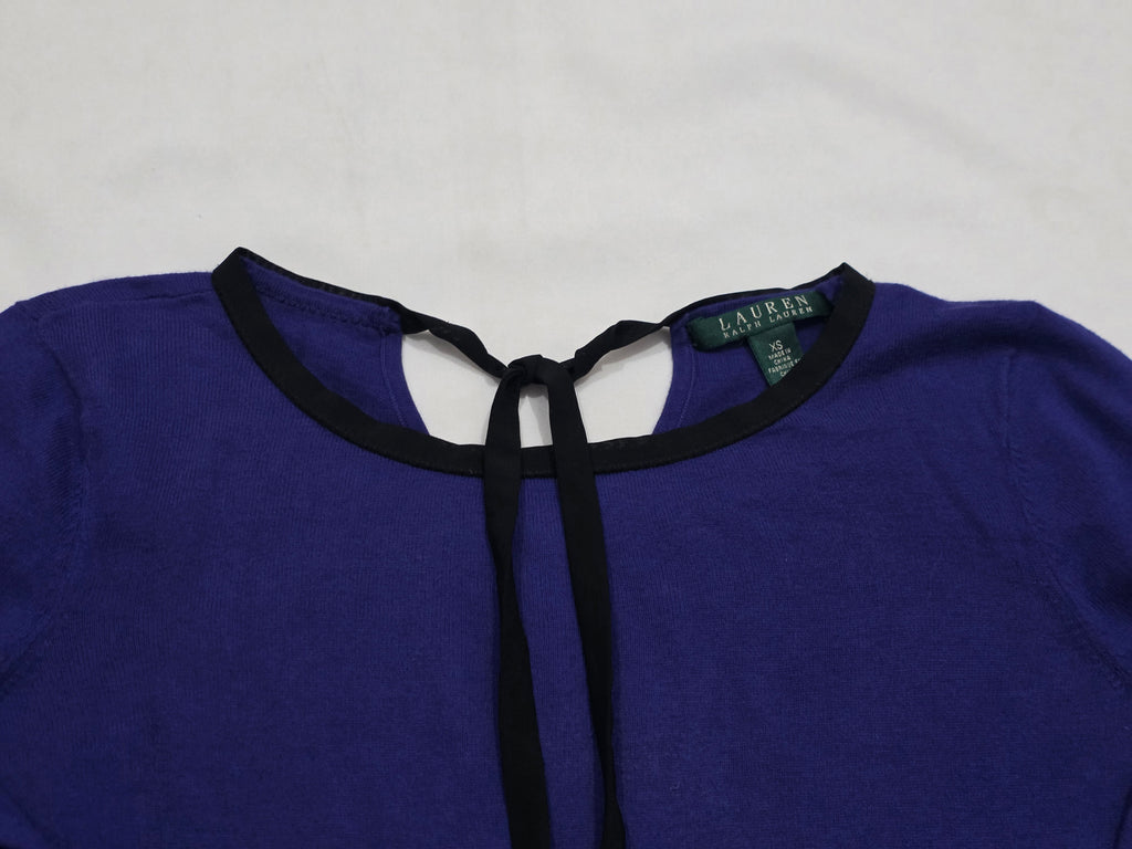 Sueter Ralph Lauren Morado Con Negro Extra Chico