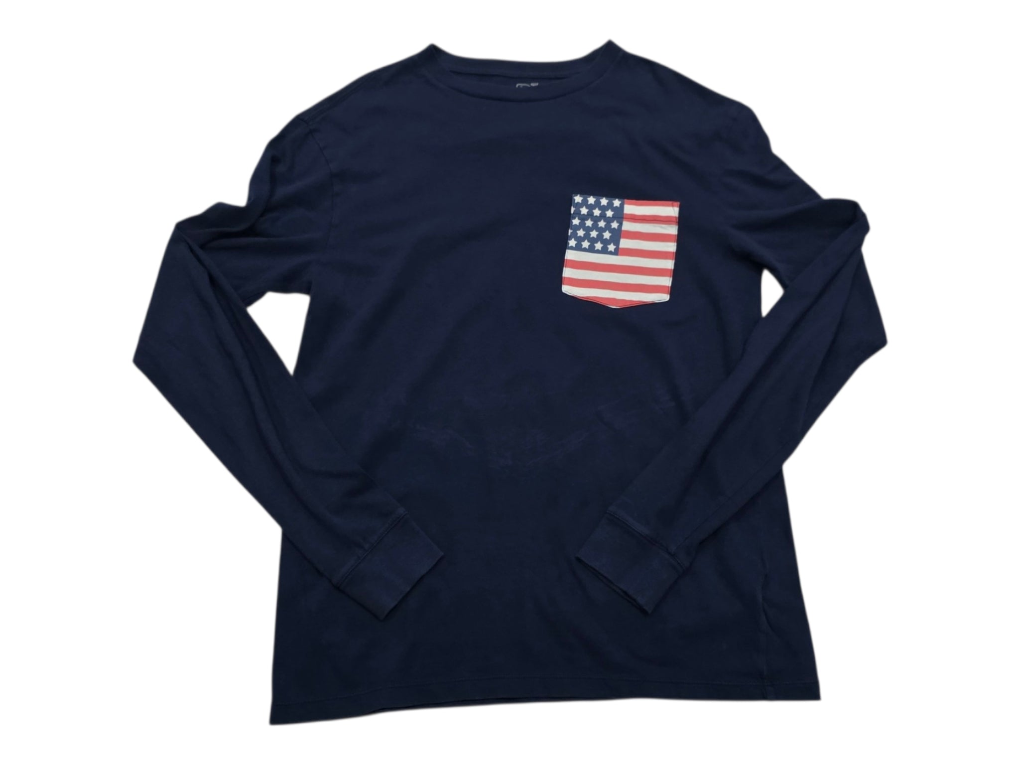Playera Vineyard Vines Mujer Azul Manga Larga Extra Chica