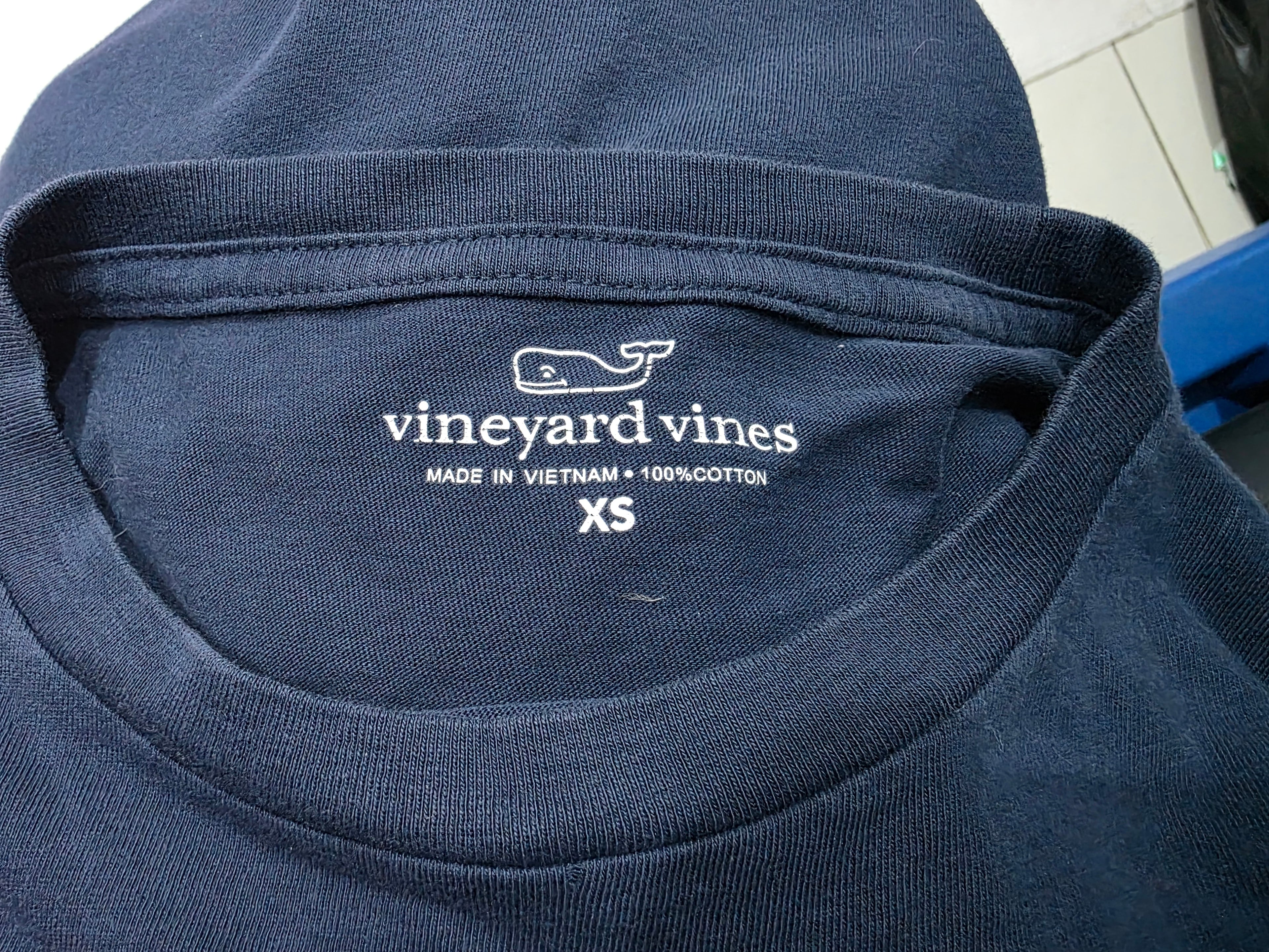 Playera Vineyard Vines Mujer Azul Manga Larga Extra Chica