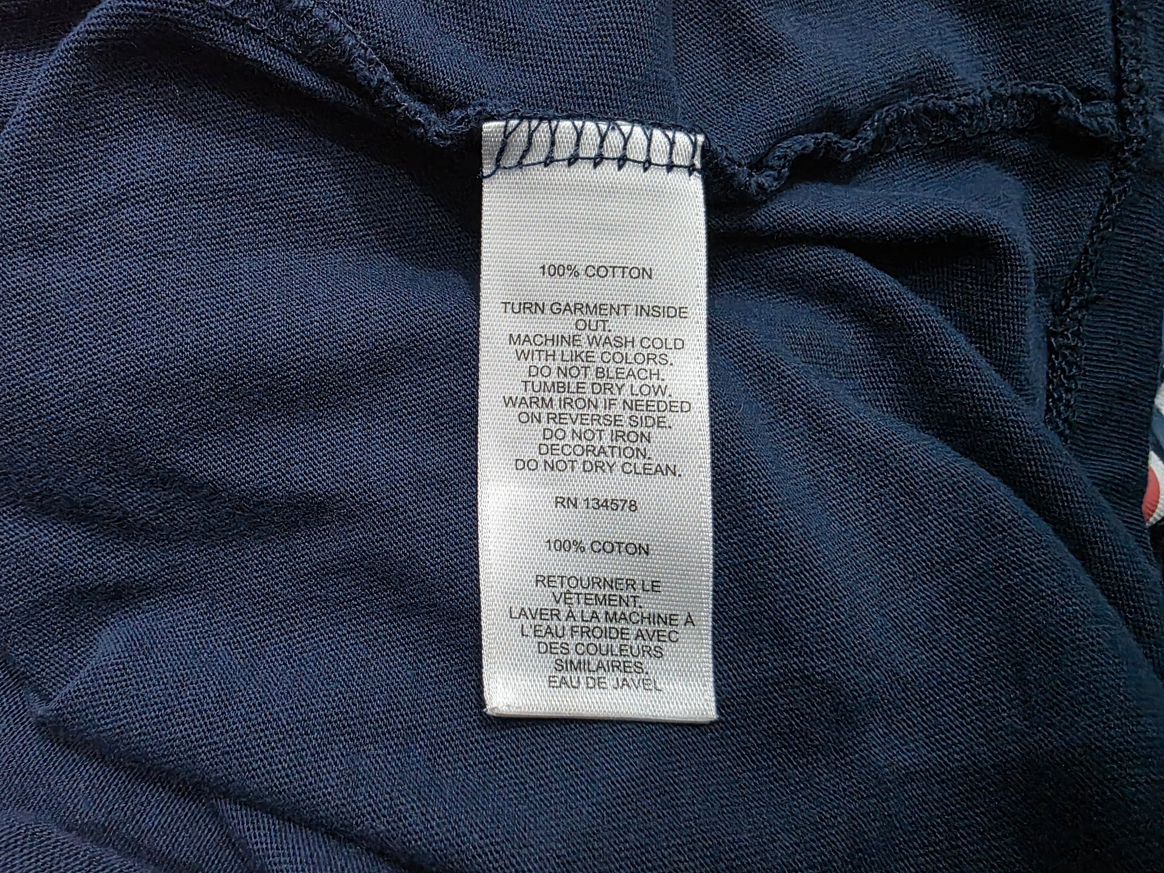 Playera Vineyard Vines Mujer Azul Manga Larga Extra Chica