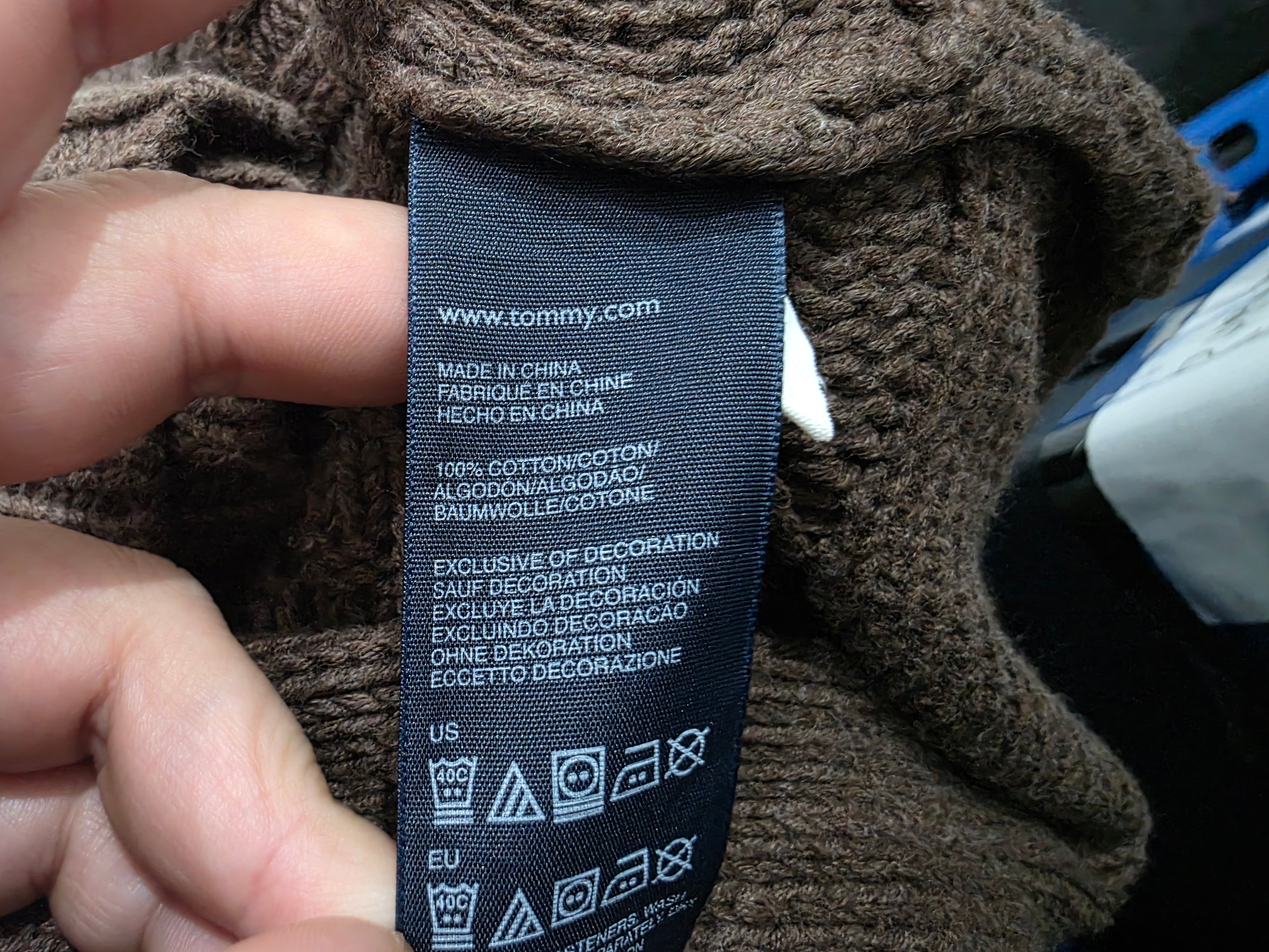 Sueter Tommy Hilfiger De Mujer Extra Chico Color Cafe